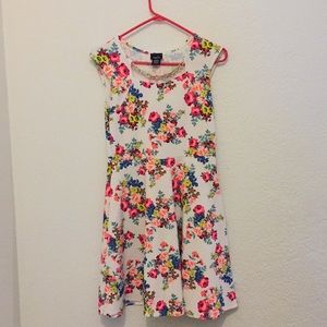 White Floral Dress w/ Chain